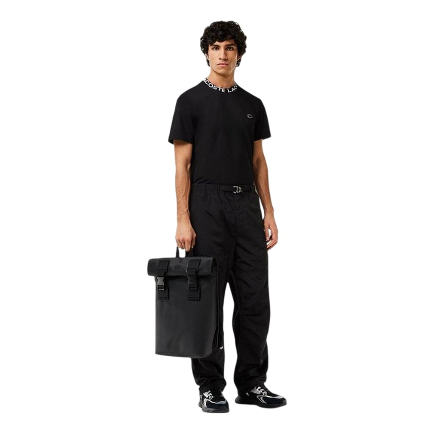 Black - Side - Lacoste Mens Relaxed Fit Tracksuit Bottoms