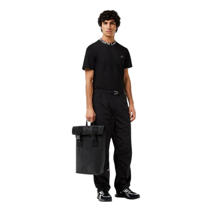 Black - Side - Lacoste Mens Relaxed Fit Tracksuit Bottoms