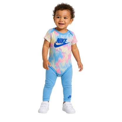 Baltic Blue - Side - Nike Baby Tie Dye Top And Leggings Set