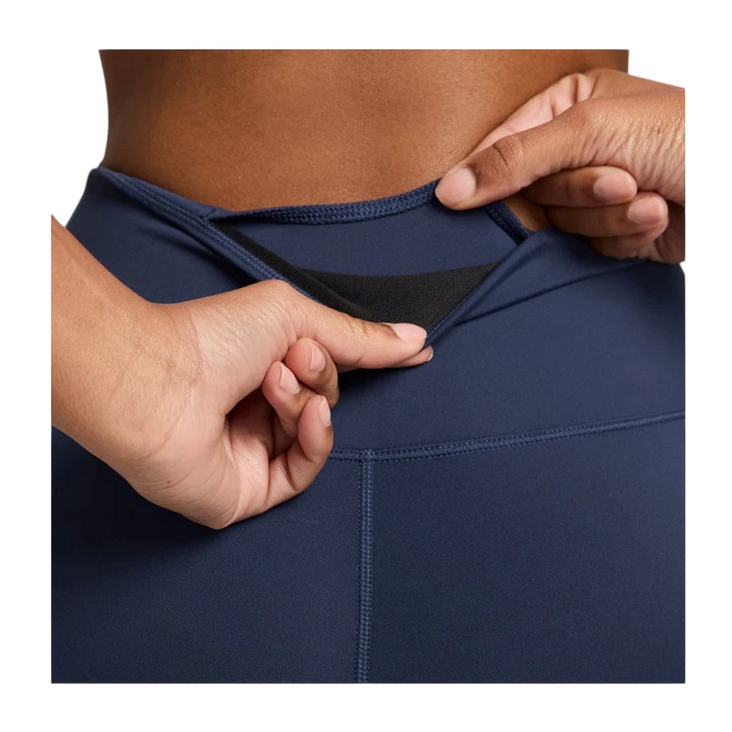 Midnight Navy - Side - Nike Womens-Ladies One 7-8 Leggings