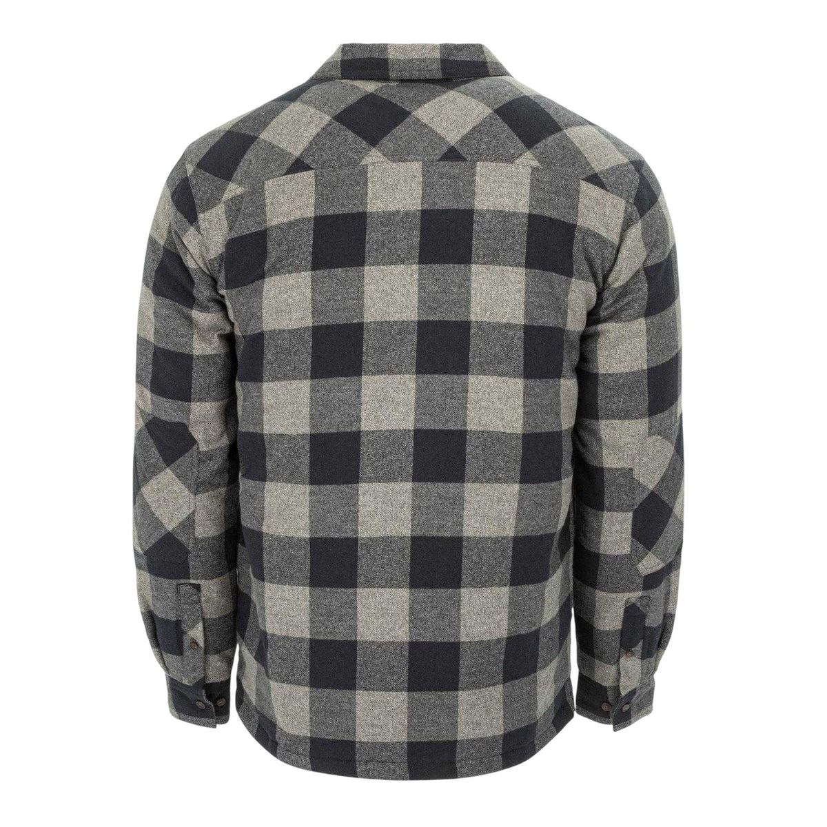 Grey-Black - Back - Dunlop Mens Lumber Buffalo Check Flannel Shirt