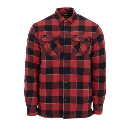 Red-Black - Front - Dunlop Mens Lumber Buffalo Check Flannel Shirt