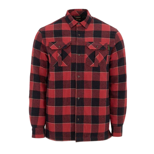 Red-Black - Front - Dunlop Mens Lumber Buffalo Check Flannel Shirt