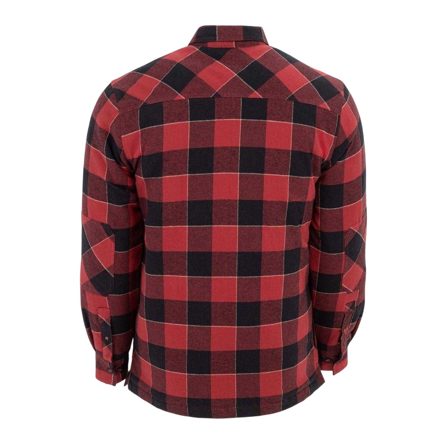 Red-Black - Back - Dunlop Mens Lumber Buffalo Check Flannel Shirt