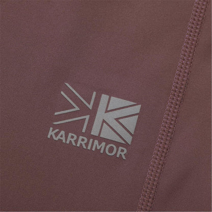 Rose Brown - Pack Shot - Karrimor Womens-Ladies Logo Running Tights
