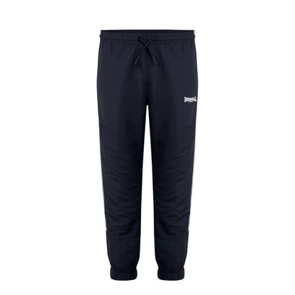 Black - Front - Lonsdale Mens Stripe Tracksuit Bottoms