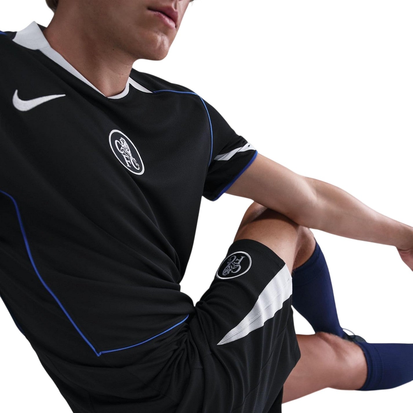 Black-Silver - Lifestyle - Nike Mens Third Chelsea FC Football Shorts