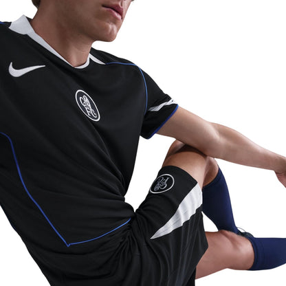 Black-Silver - Lifestyle - Nike Mens Third Chelsea FC Football Shorts