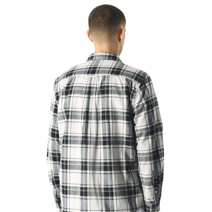 Stone - Back - Pretty Green Mens Woolwich Checkered Shirt