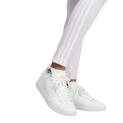 Lavender - Pack Shot - Adidas Womens-Ladies Future Icons 3 Stripes Tight Leggings