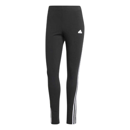 Black - Front - Adidas Womens-Ladies Future Icons 3 Stripes Tight Leggings