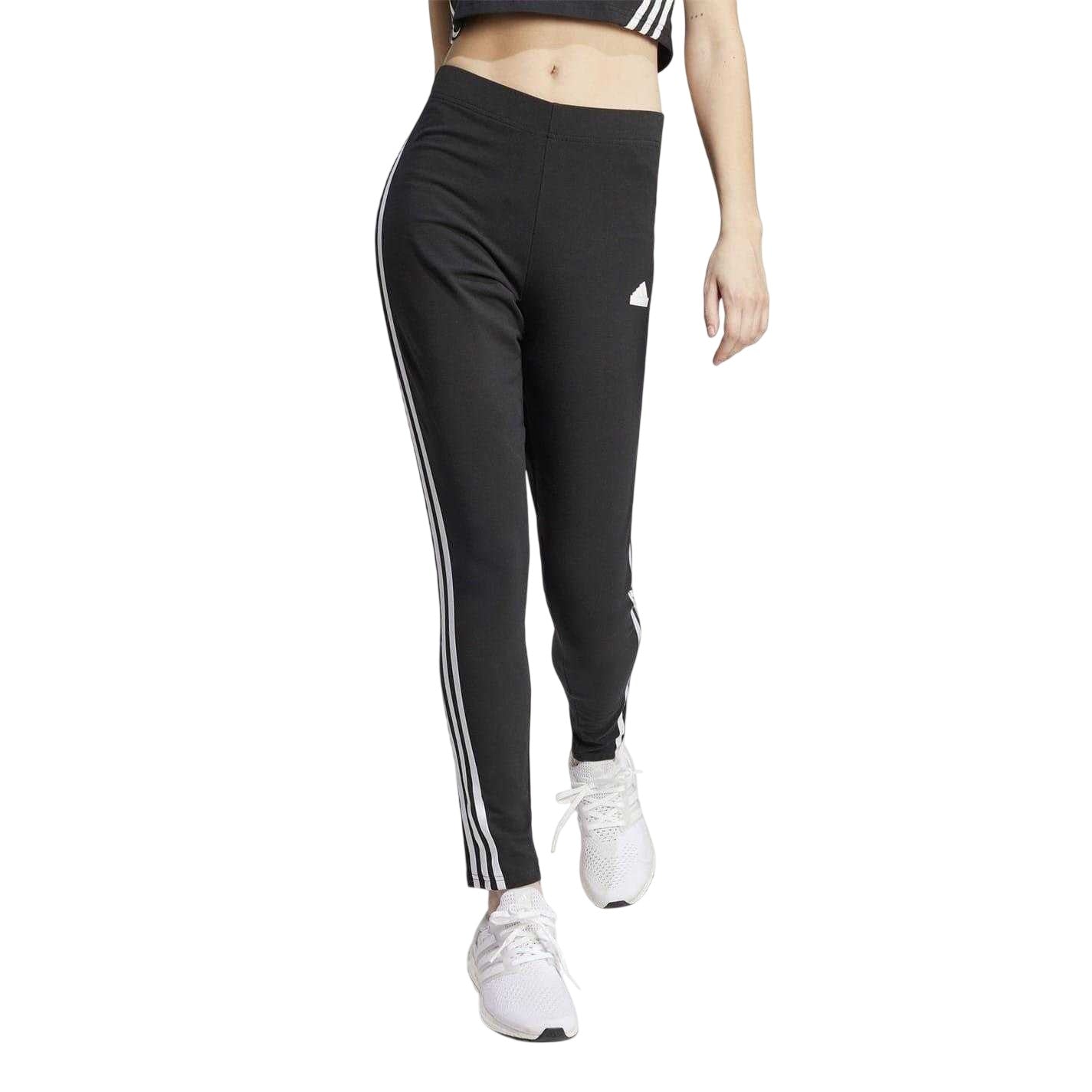 Black - Lifestyle - Adidas Womens-Ladies Future Icons 3 Stripes Tight Leggings
