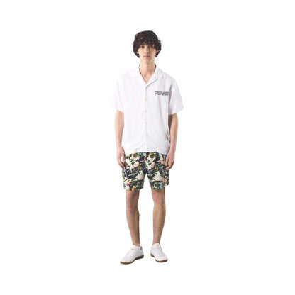 White - Side - Pretty Green Mens Spike Island Short-Sleeved Shirt