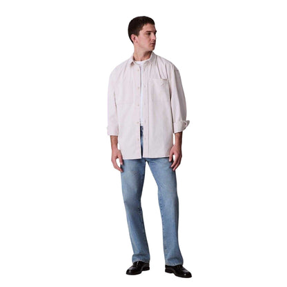 Chalk - Side - Calvin Klein Mens Chambray Shirt