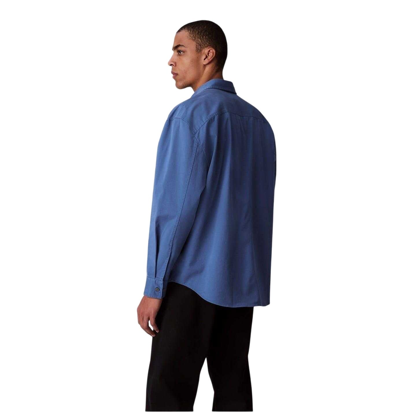 Blue - Back - Calvin Klein Mens Chambray Shirt