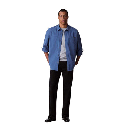 Blue - Side - Calvin Klein Mens Chambray Shirt