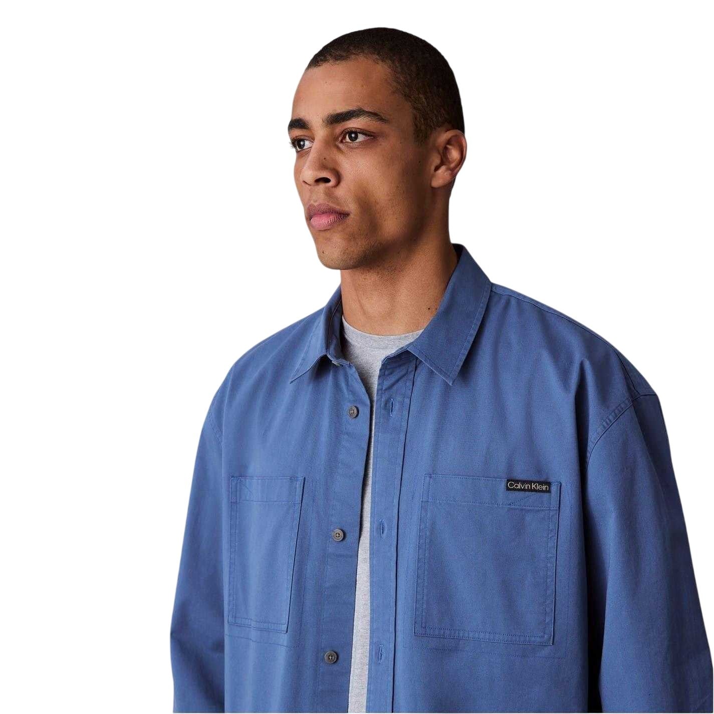 Blue - Pack Shot - Calvin Klein Mens Chambray Shirt