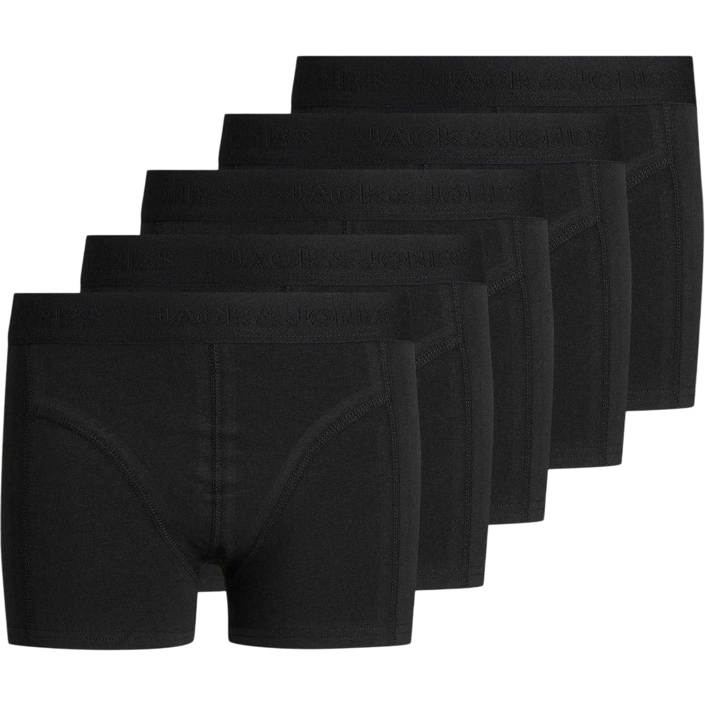 Black - Front - Jack And Jones Boys Sample Boxer Shorts (Pack of 5)