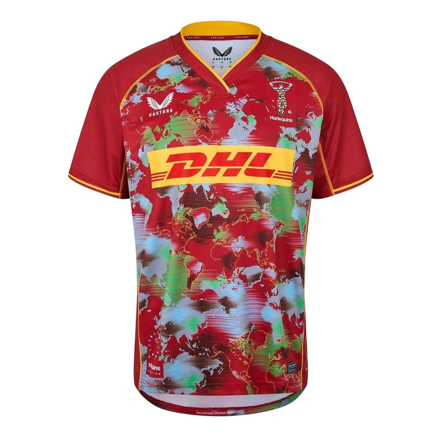 Red - Front - Harlequins FC Mens Big Game 24-25 Rugby Jersey