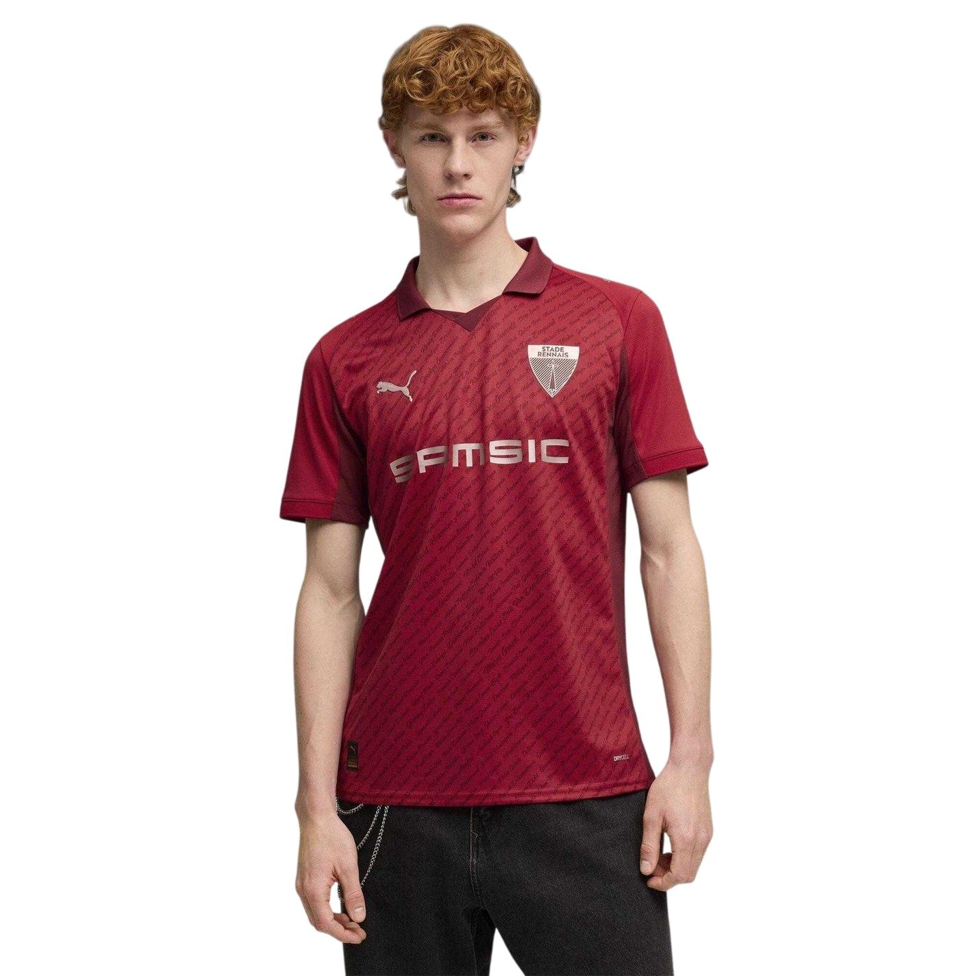 Red-Black - Side - Stade Rennais FC Mens 2025-2026 Puma Home Shirt