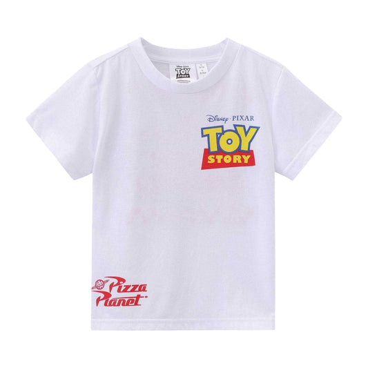 White-Multicoloured - Front - Toy Story Childrens-Kids Pizza Planet T-Shirt