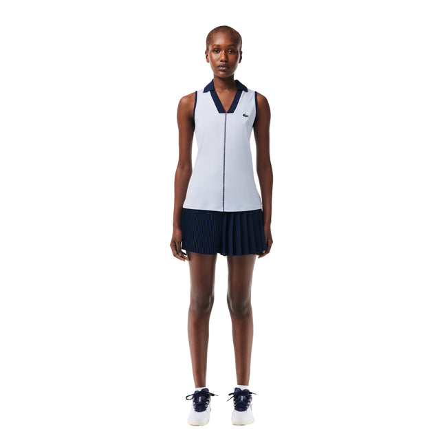 Blue - Lifestyle - Lacoste Womens-Ladies Lined Pleated Tennis Shorts