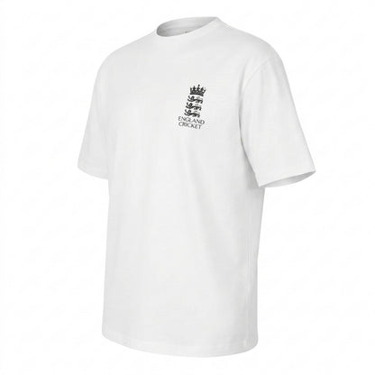 White - Side - Castore Unisex Adult England Cricket Crest T-Shirt