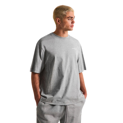 Light Grey - Side - Off White Mens Chain Print T-Shirt
