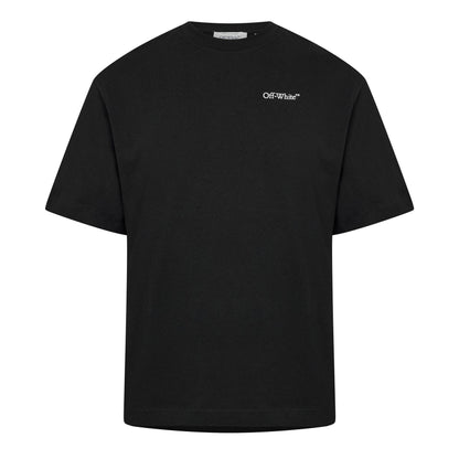 Black - Front - Off White Mens Chain Print T-Shirt
