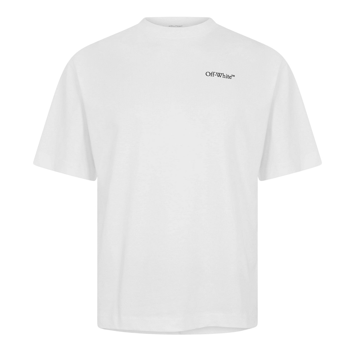 White - Front - Off White Mens Chain Print T-Shirt