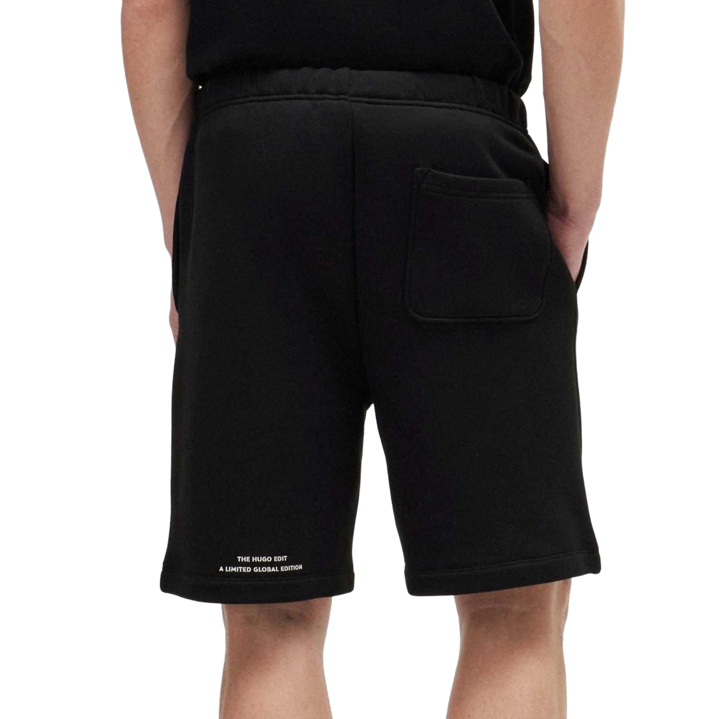 Black - Back - Hugo Boss Mens Diflowos Cotton Blend Floral Relaxed Fit Shorts