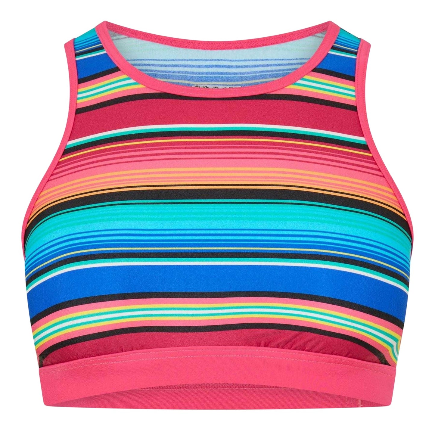 Multicoloured - Front - Zoggs Womens-Ladies Stripe Crop Top