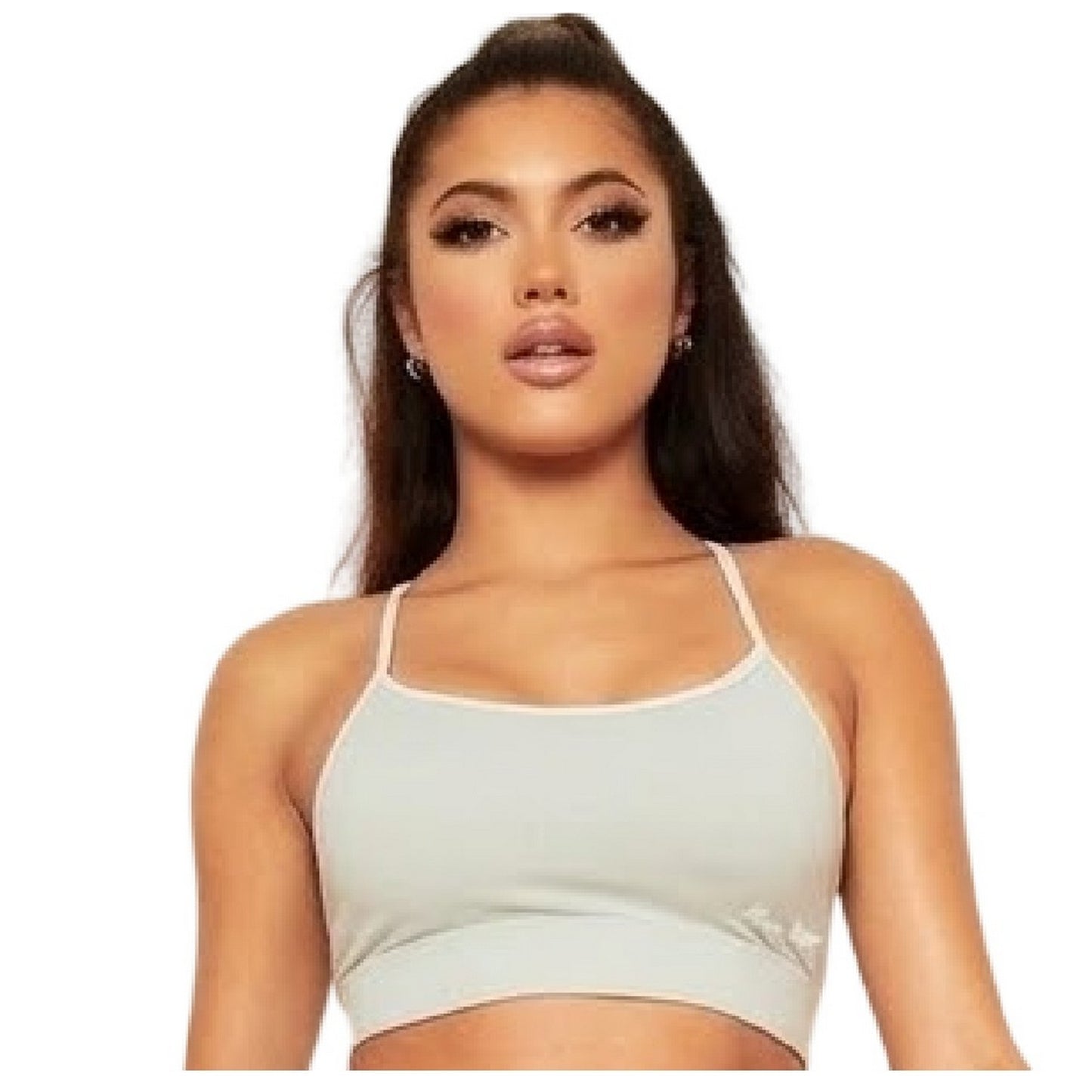 Green - Side - Missy Empire Womens-Ladies Colour Block Sports Bra