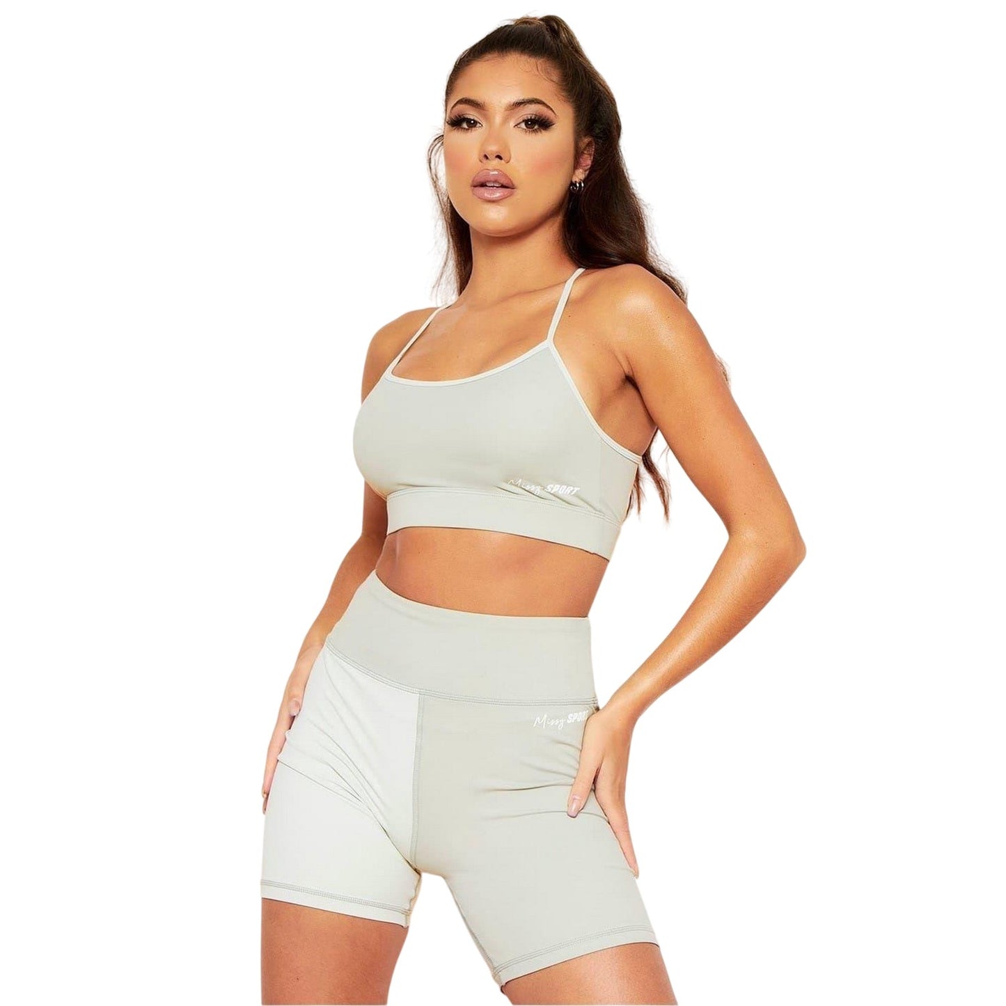 Green - Lifestyle - Missy Empire Womens-Ladies Colour Block Sports Bra