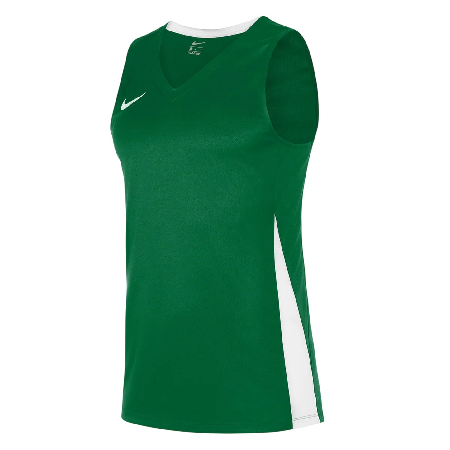 Pine Green-White - Front - Nike Womens-Ladies Contrast Panel Sleeveless Jersey