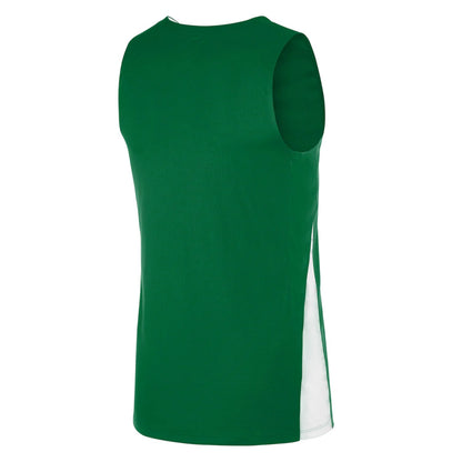 Pine Green-White - Back - Nike Womens-Ladies Contrast Panel Sleeveless Jersey