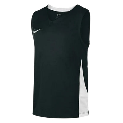Black-White - Front - Nike Womens-Ladies Contrast Panel Sleeveless Jersey
