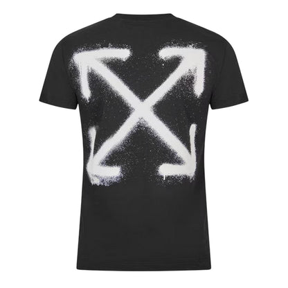 Black - Back - Off White Mens Off Logo Short-Sleeved T-Shirt