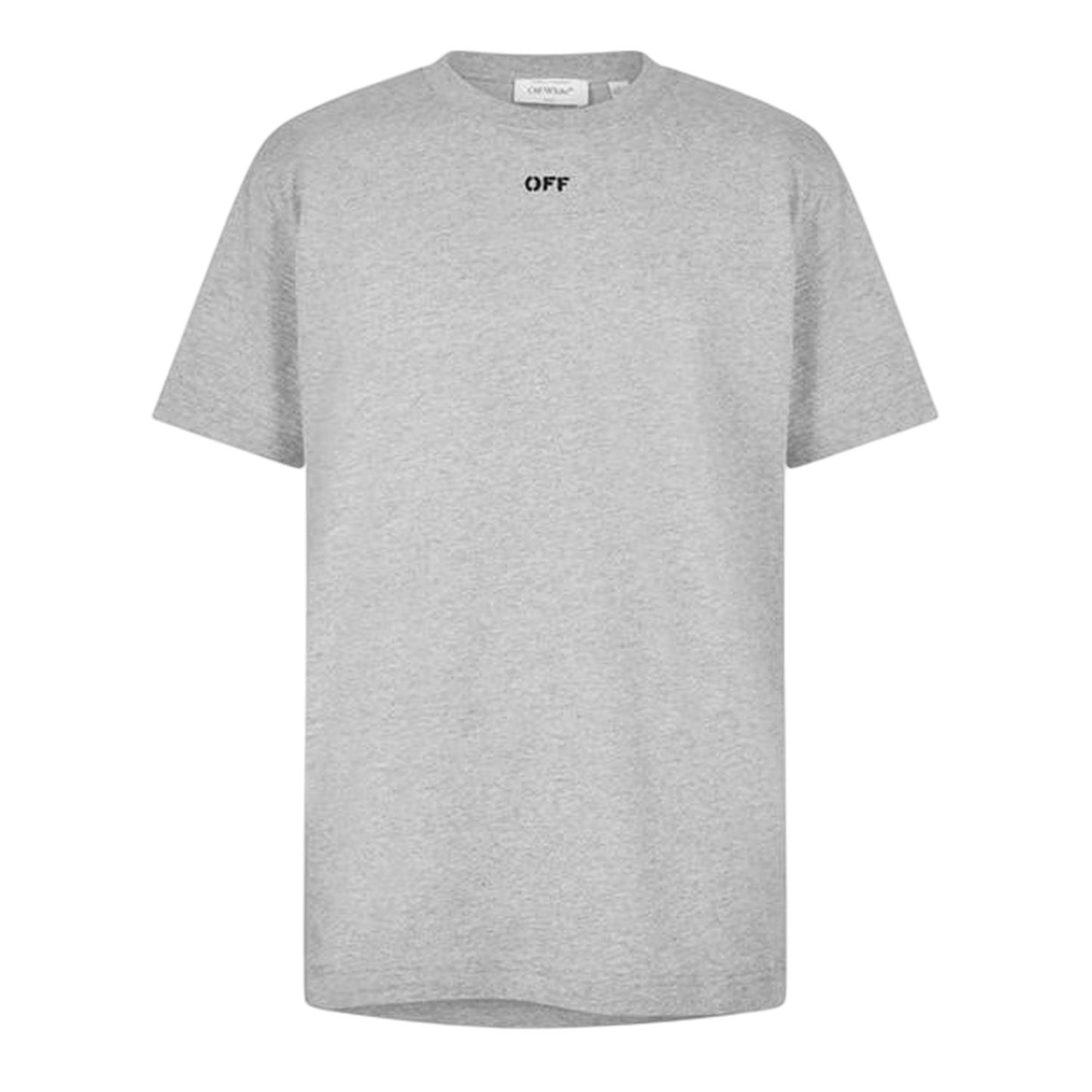 Light Grey - Front - Off White Mens Off Logo Short-Sleeved T-Shirt