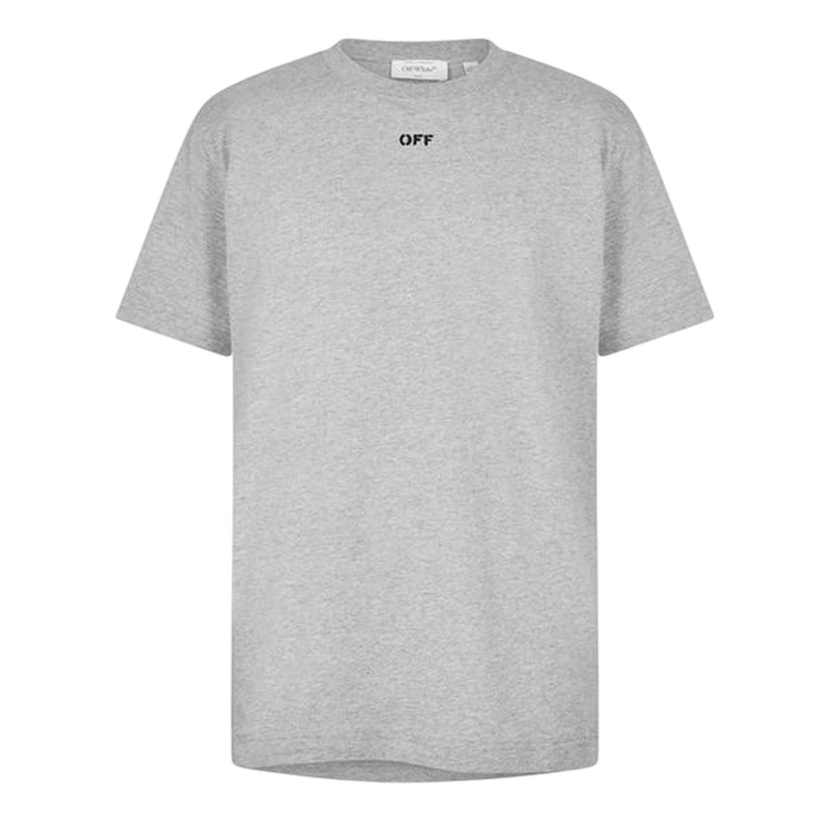 Light Grey - Front - Off White Mens Off Logo Short-Sleeved T-Shirt