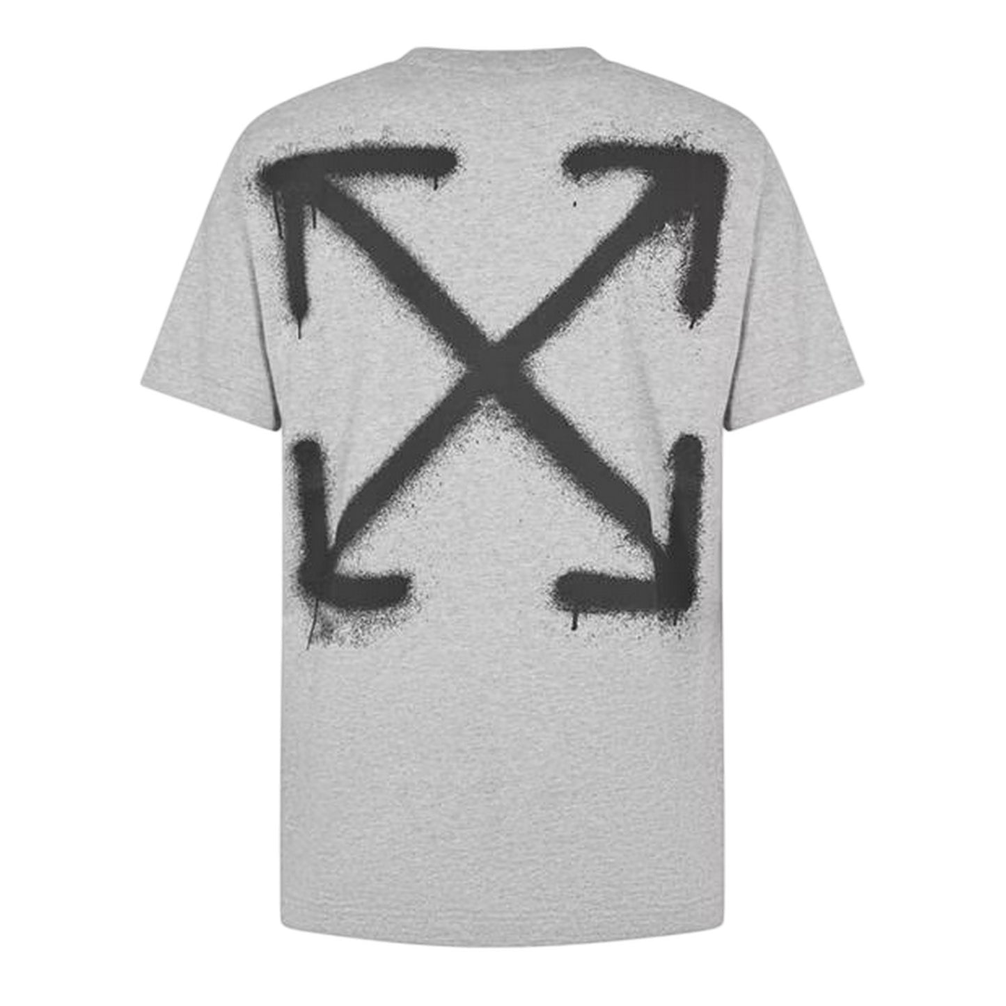 Light Grey - Back - Off White Mens Off Logo Short-Sleeved T-Shirt