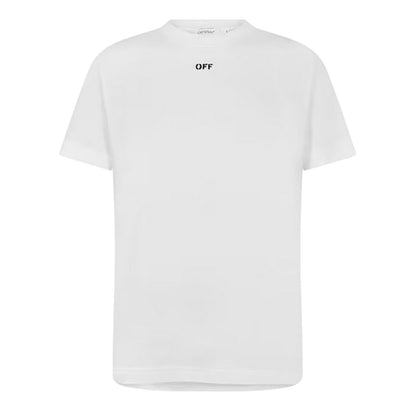 White - Front - Off White Mens Off Logo Short-Sleeved T-Shirt