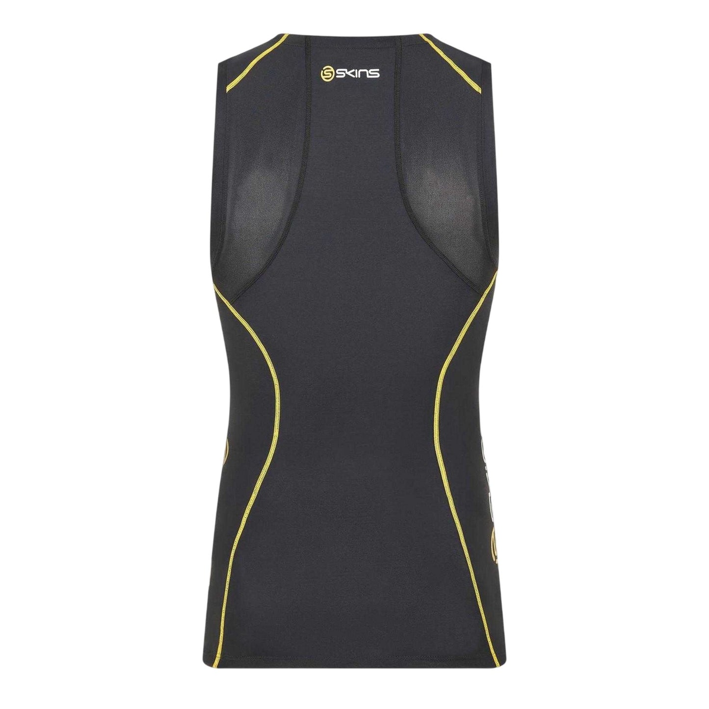 Black - Back - Skins Mens A200 Contrast Vest Top
