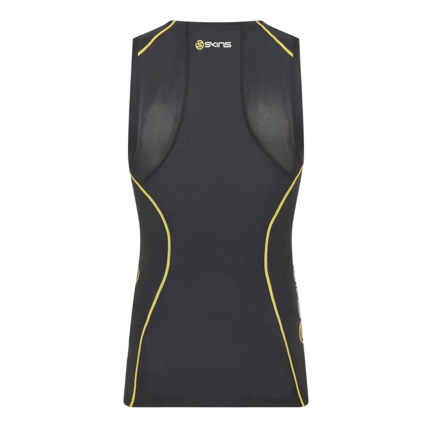 Black - Back - Skins Mens A200 Contrast Vest Top