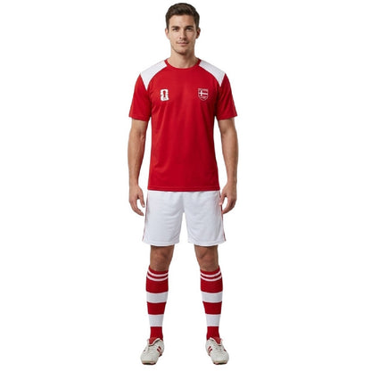 Red - Back - Denmark Mens FIFA World Cup 26 T-Shirt