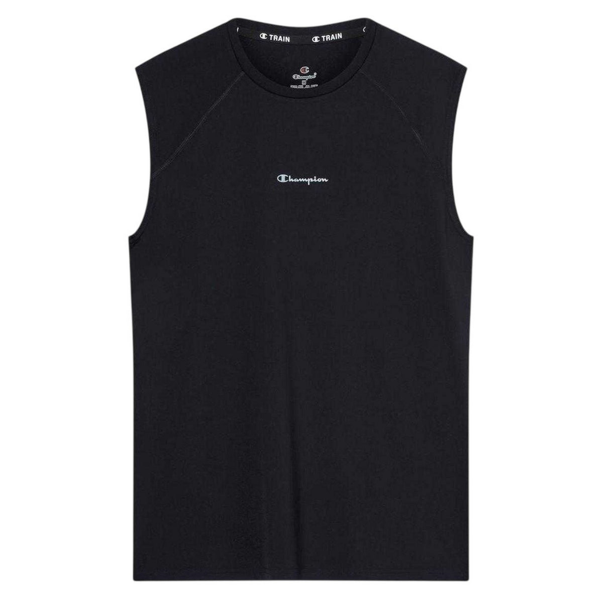 Black - Front - Champion Mens Chest Logo Sleeveless Top