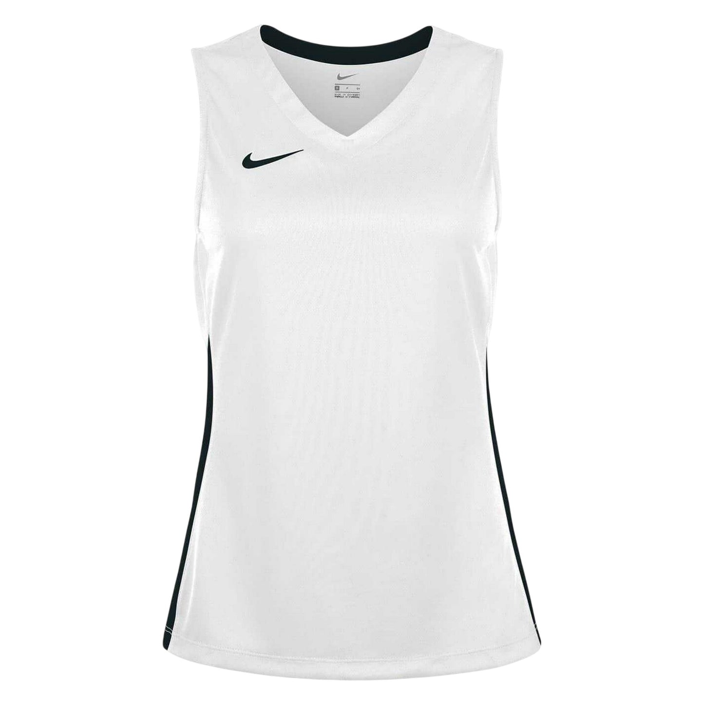 White-Black - Front - Nike Womens-Ladies Team Swoosh Sleeveless Jersey