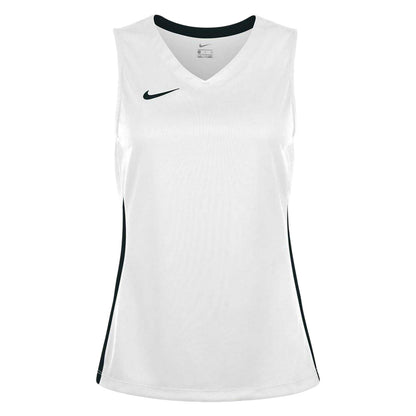 White-Black - Front - Nike Womens-Ladies Team Swoosh Sleeveless Jersey