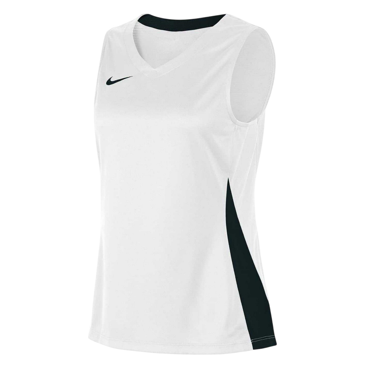 White-Black - Side - Nike Womens-Ladies Team Swoosh Sleeveless Jersey