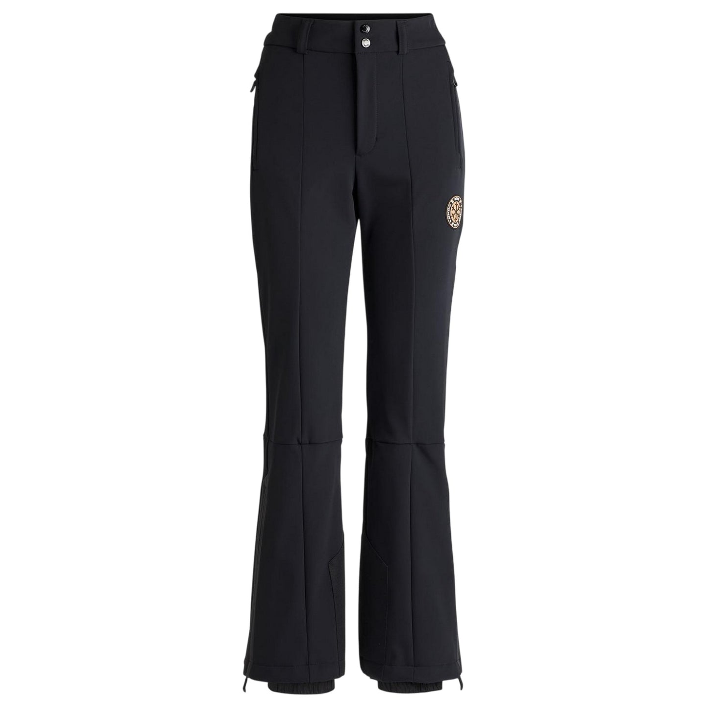 Black - Front - Boss Womens-Ladies Kern Flared Ski Trousers